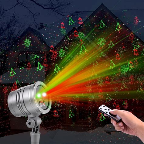 Christmas Laser Lights,Outdoor Projector Lights by Clustars,Stars/Snowflake/Jingling Bell/Xmas ...