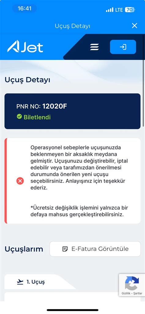 AJet Anadolu Jet Uçuş Saati Değişikliği Ve İptal Talebi Sorunu
