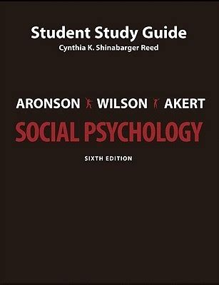 Social Psychology Student Study Guide By Elliot Aronson Goodreads