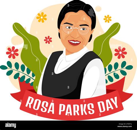 Rosa Parks Day Vector Illustration avec la première Dame des droits