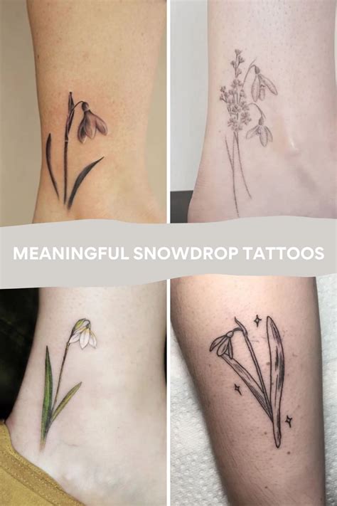 25 Snowdrop Flower Tattoo Ideas Symbolizing Hope Purity TattooGlee