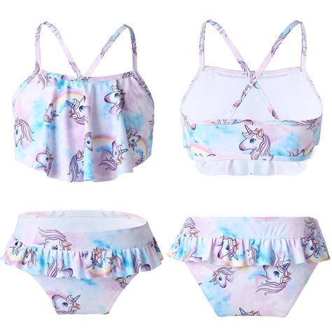 Inhzoy Girl S Spaghetti Straps Criss Cross Back Bikini Swimsuit Walmart