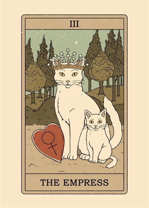 The Empress Poster by Thiago Corrêa Displate Tarot Tattoo Empress