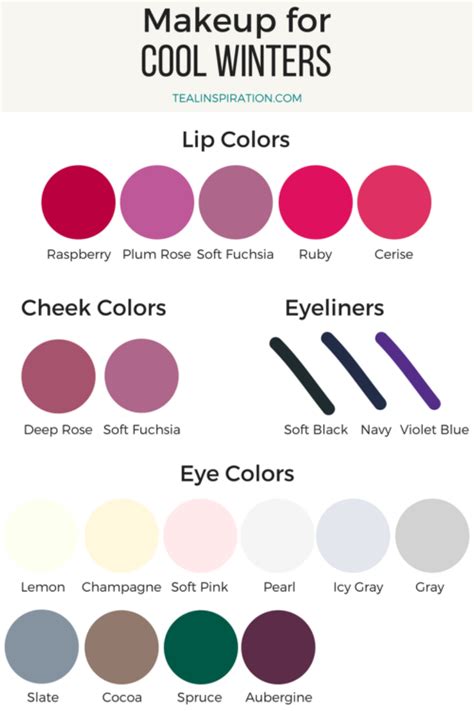 Makeup Colors For Winters Teal Inspiration