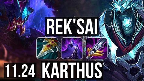 REK SAI Vs KARTHUS JNG 8 Solo Kills 66 Winrate KR Master 11