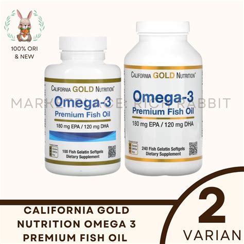 Jual California Gold Nutrition Omega 3 Premium Fish Oil 100 240