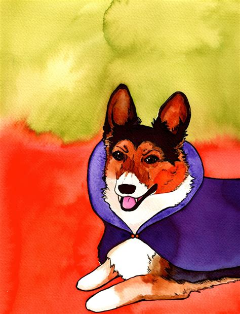 I Draw A Corgi Every Day Here S Today S Day 931 A Vampire Corgi Happy Halloween R Pics