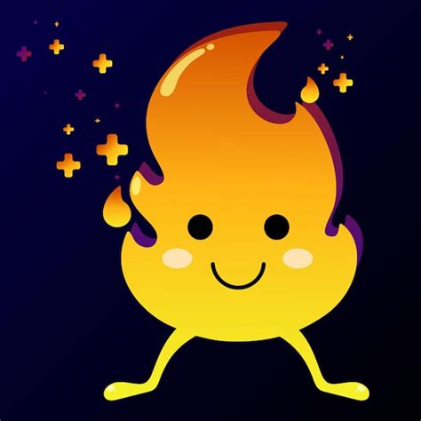 Animación de fuego Vector Premium