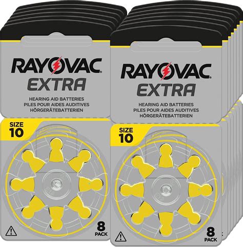 120 Batterie Per Apparecchi Acustici Rayovac Extra 10 15 Blister Da 8