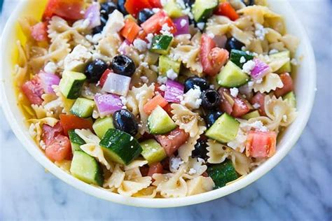 Fast Easy Greek Pasta Salad The Kitchen Magpie