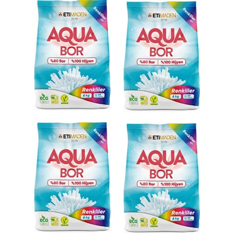 Eti Maden Aqua Bor Deterjan Boron Renkliler 6 kg x 4 Adet Fiyatı