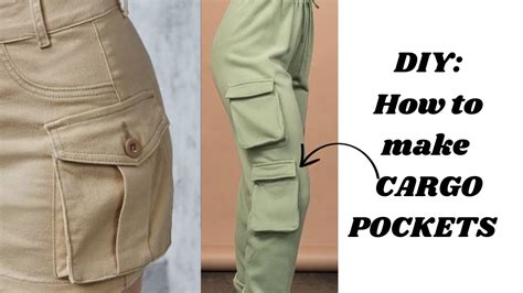 DIY How To Make CARGO POCKETS YouTube