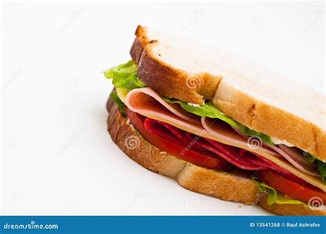 Turkey And Salami Sandwich Royalty Free Stock Photos - Image: 13541268