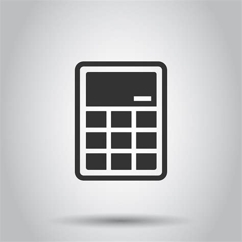 Premium Vector Calculator Icon In Flat Style Calculate Vector