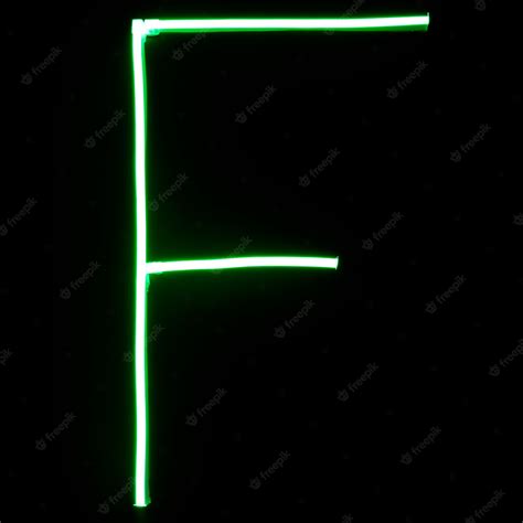 Free Photo Green Neon Lights Alphabet Letters