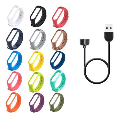 Correas Y Cargador Usb Para Xiaomi Mi Band Meses Sin Inter S