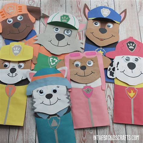 These Paw Patrol Inspired Paper Bag Puppets Come With Free Printable