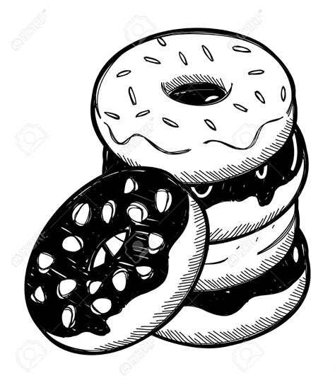 Donut Clipart Black And White | Free download on ClipArtMag