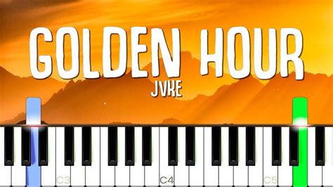 Golden Hour JVKE Piano Tutorial SHEET MUSIC MIDI YouTube