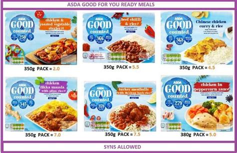 Asda Calorie Counted Meals Plaza Super News