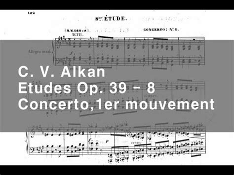 C V Alkan 12 Études dans tous les tons mineurs Op 39 No 8 l 알캉 에튀드 l