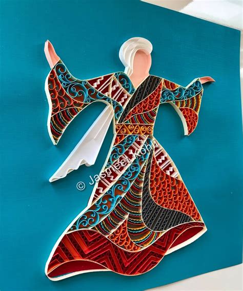 Sufi Dancer Paper Quilling By Jasmeet Kohli Diy Wall Hanging Yarn