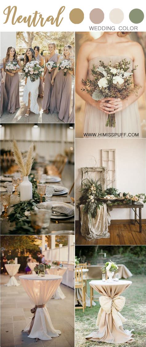 ️ 30 Chic Neutral Fall Wedding Color Ideas - Hi Miss Puff