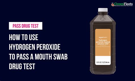 How To Pass A Oral Drug Test With Hydrogen Peroxide In