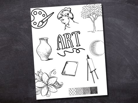 Art Binder Cover Printable / Letter Size / School Binder Cover - Etsy