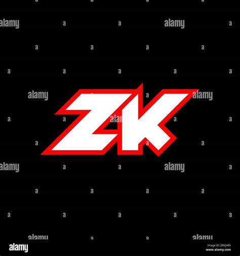 Zk Logo Design Initial Zk Letter Design With Sci Fi Style Zk Logo For Game Esport Technology