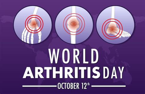 Free Vector World Arthritis Day Poster Design