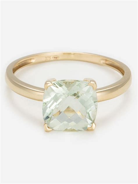 LE DIAMANTAIRE Gouden Ring Prasiolite Unique Met Edelsteen Goedkoop