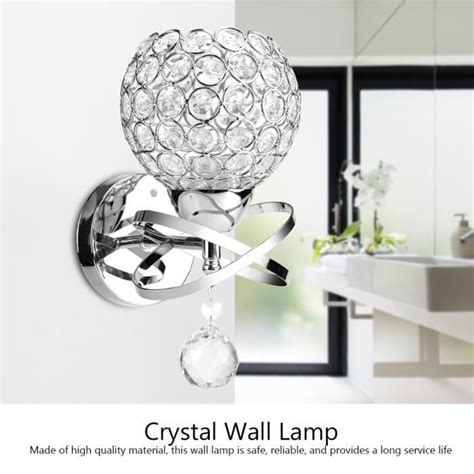 Akozon Applique En Cristal Lampe Murale En Cristal Moderne Chevet