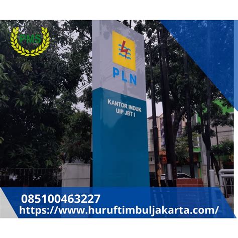 Jual Totem PLN Jakarta Pylon Sign PLN Pembuatan Signage PLN Shopee