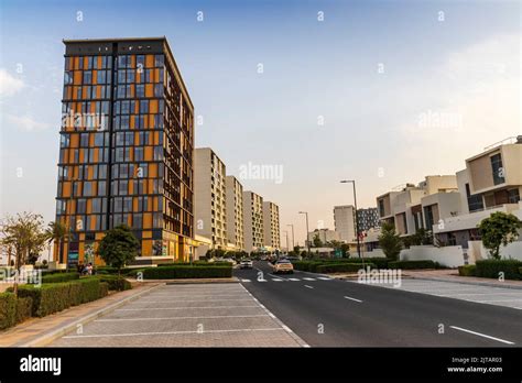 Dubai Uae 08162022 Buildings In The Pulse Residence Dubai South