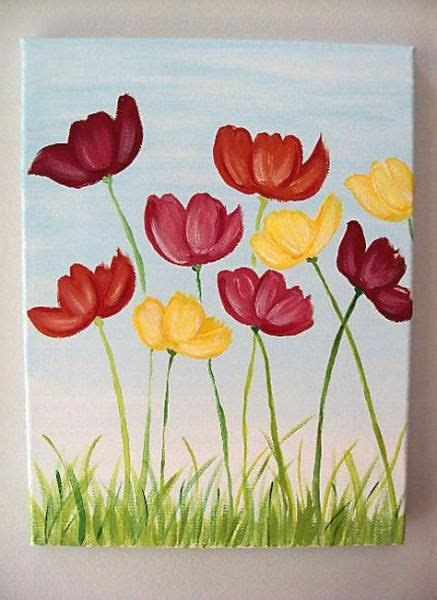 29 Ideas For Flowers Art Painting Kids Canvases Flower Canvas