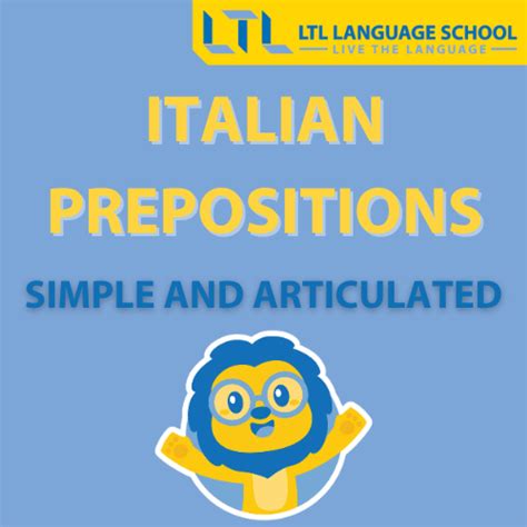 Italian For Beginners Simple Articulated Prepositions