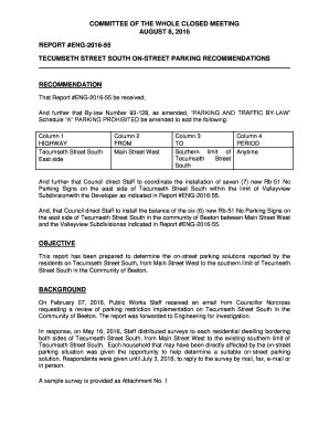 Fillable Online Newtecumseth Civicweb TECUMSETH STREET SOUTH ON STREET