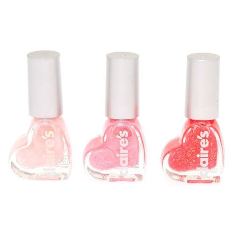 Claires Pretty In Pink Peel Off Nail Polish Set 3 Pack Chic Nail