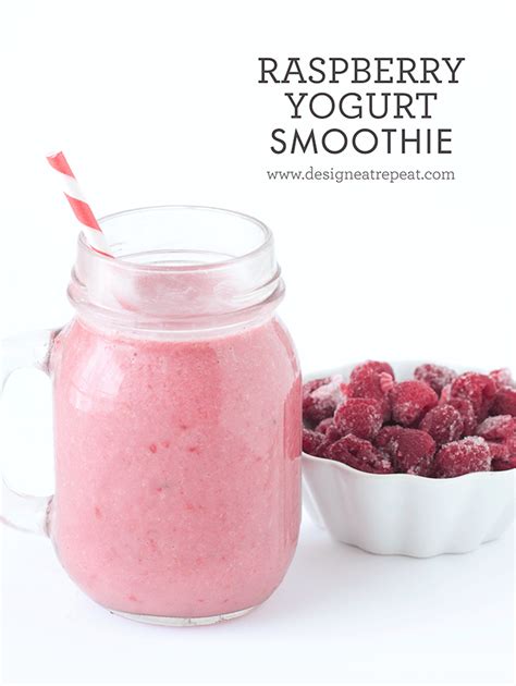 Yum Raspberry Yogurt Smoothie Via Design Eat Repeat Raspberry Yogurt Smoothie Raspberry