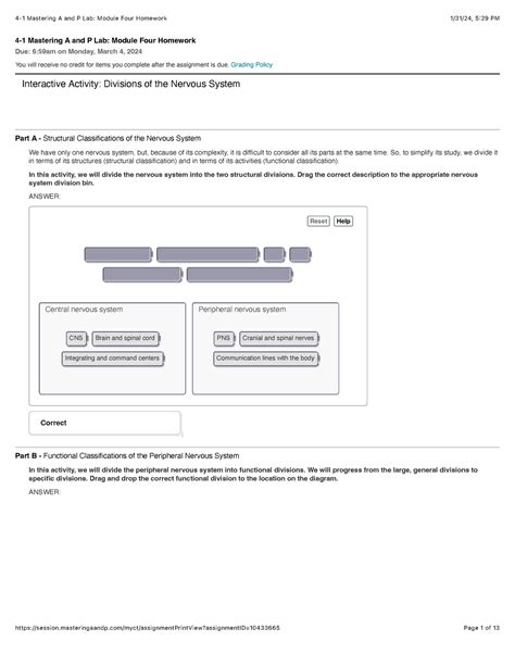 4 1 Mastering A And P Lab Module Four Homework Grading Policy