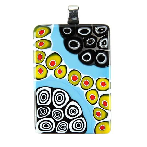 Murano Pendants | Murano Millefiori Pendant Rectangular