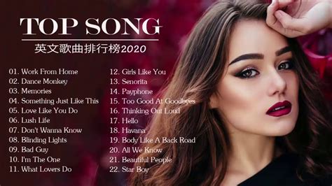 英文歌曲排行榜2020 西洋人氣排行榜 2020全球最火的英文歌曲有哪些 ♪ 2020欧美最新流行单曲推荐 Youtube