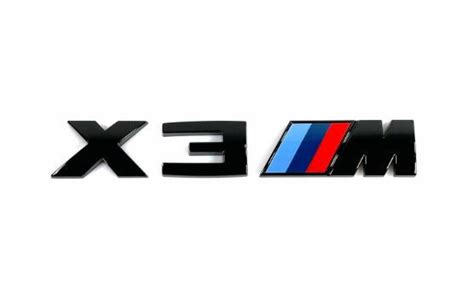 Bmw X3m Rear Trunk Black Emblem Badge Gloss Black E83 F25 G01 X3m Custom My Ride