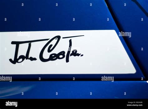 Mini Cooper 1275 John Cooper signature emblem Stock Photo - Alamy