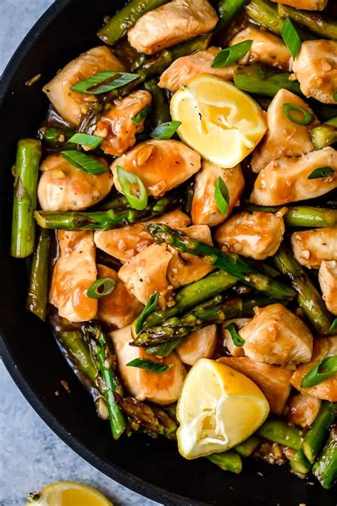 Chicken And Asparagus Lemon Stir Fry Recipe Skinnytaste