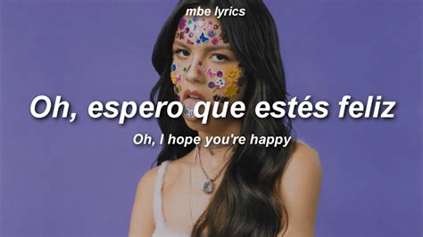 Olivia Rodrigo Happier Sub Español Lyrics YouTube