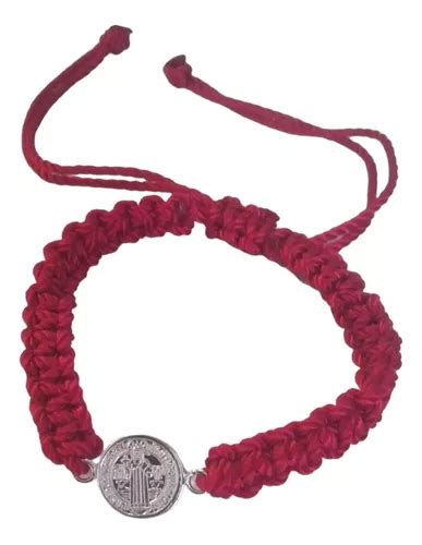 Pulsera Hilo Rojo San Benito Protecci N Dije De Plata Meses Sin Inter S