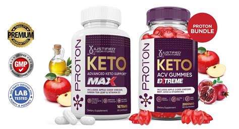 Proton Keto Acv Gummies 1000mg And Keto Acv Pills 1275mg Bundle