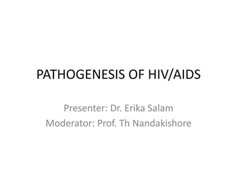 Pathogenesis Of Hivpptx